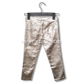 fashion shiny silver snake print pants